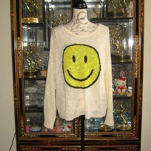 ALTAR'D STATE SMILEY FACE SWEATER S